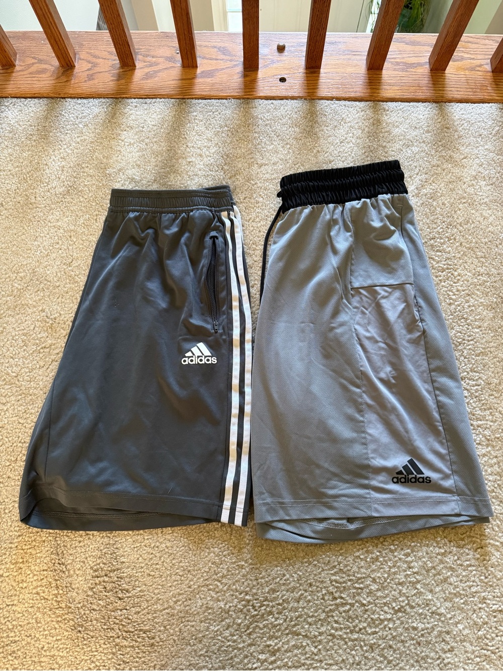 adidas Men’s Black and Light Gray Athletic Shorts Duo - Picture 3 of 3